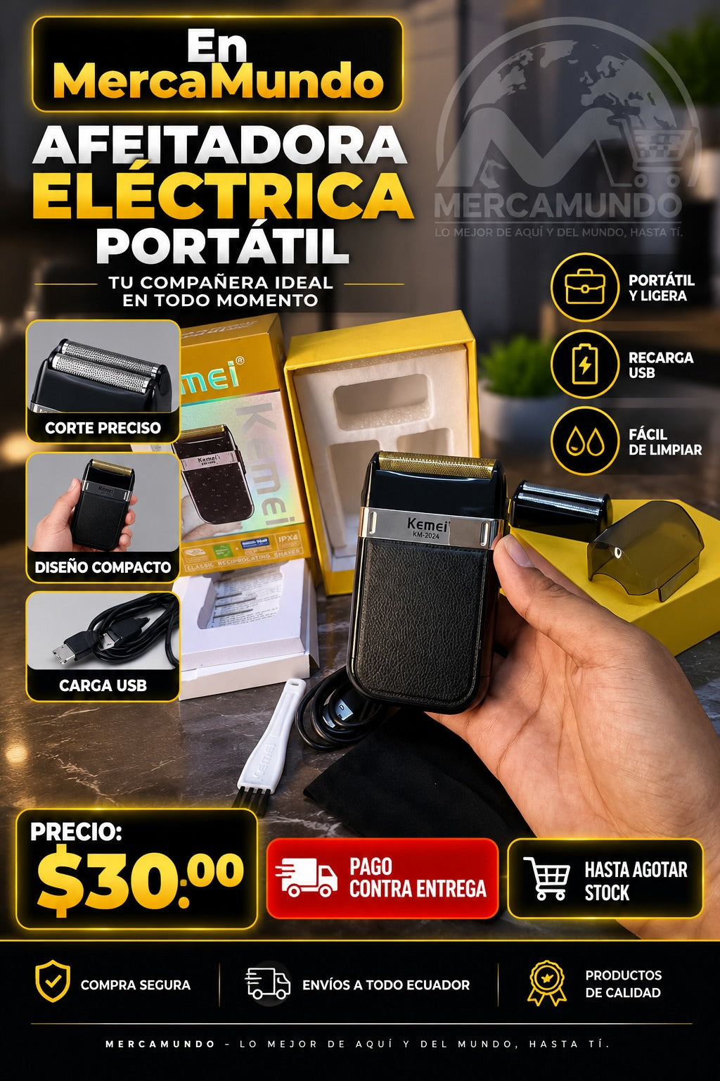 Afeitadora Eléctrica Portátil