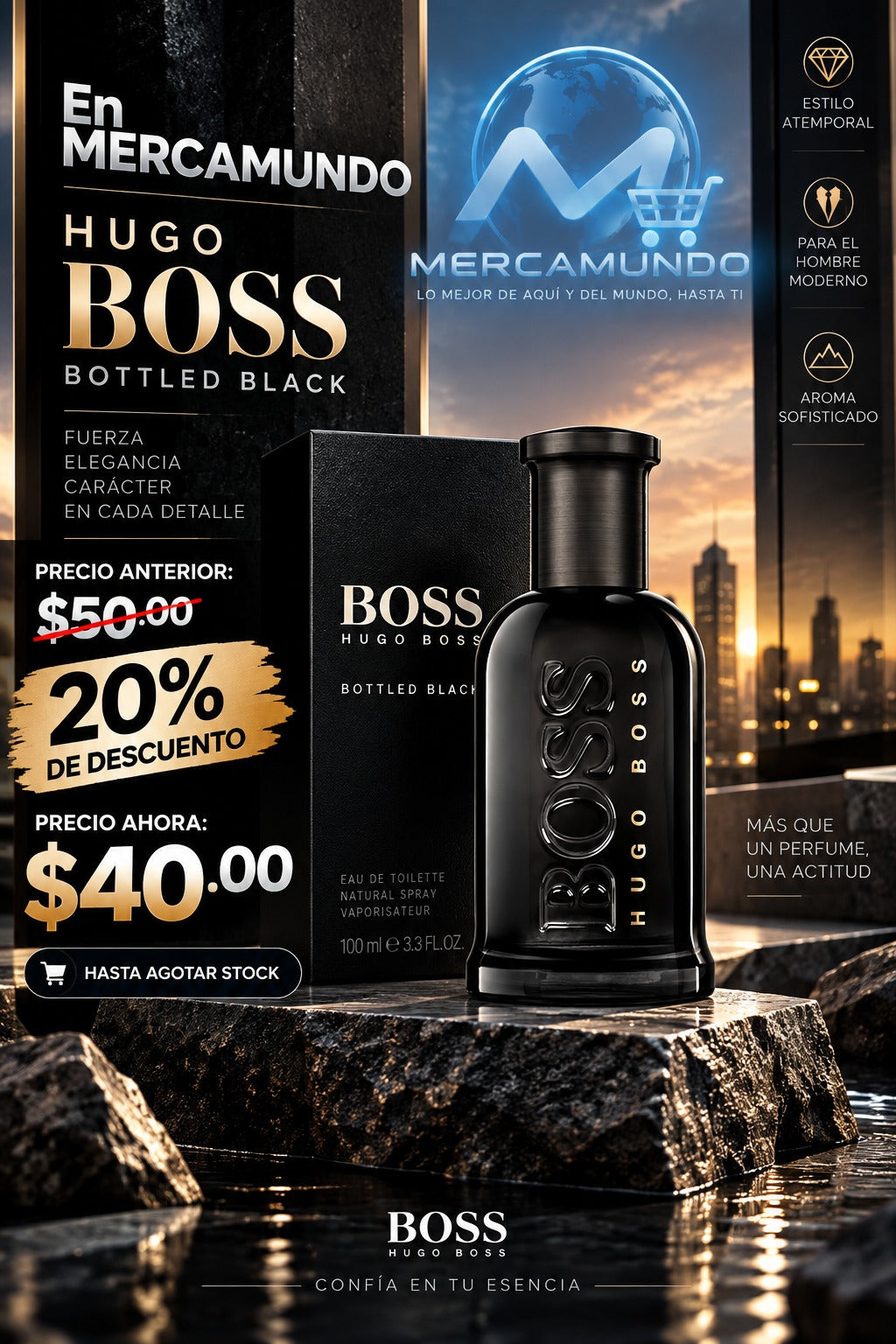 Perfume Hugo Boss Bottled Black