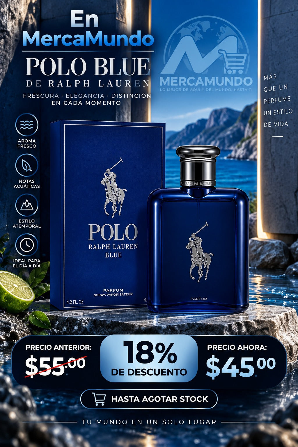 Perfume Polo Blue de Ralph Lauren