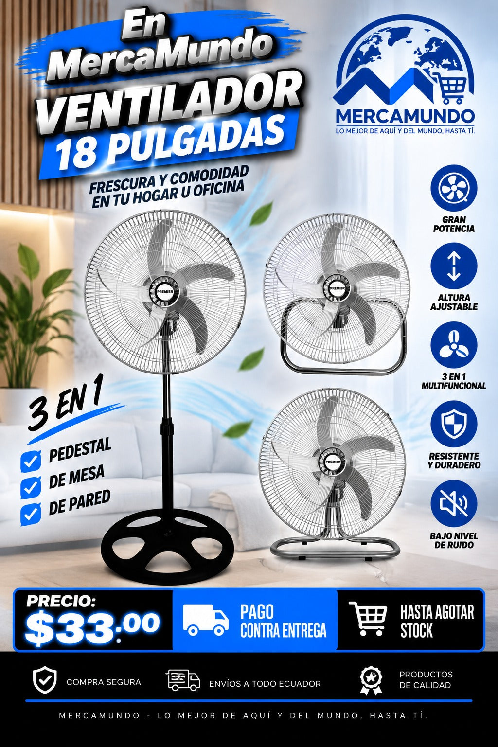 Ventilador 18 Pulgadas