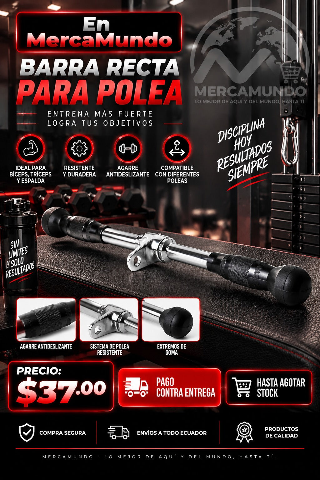 Barra Recta para Polea