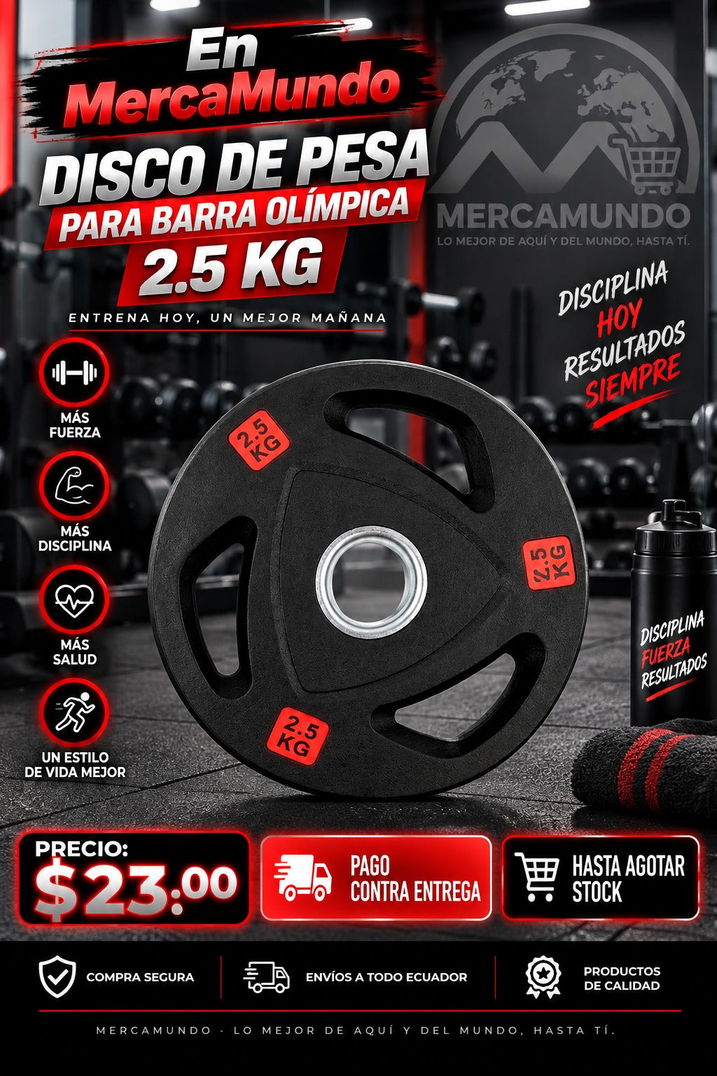 Disco de Pesa para Barra Olímpica 2.5 kg