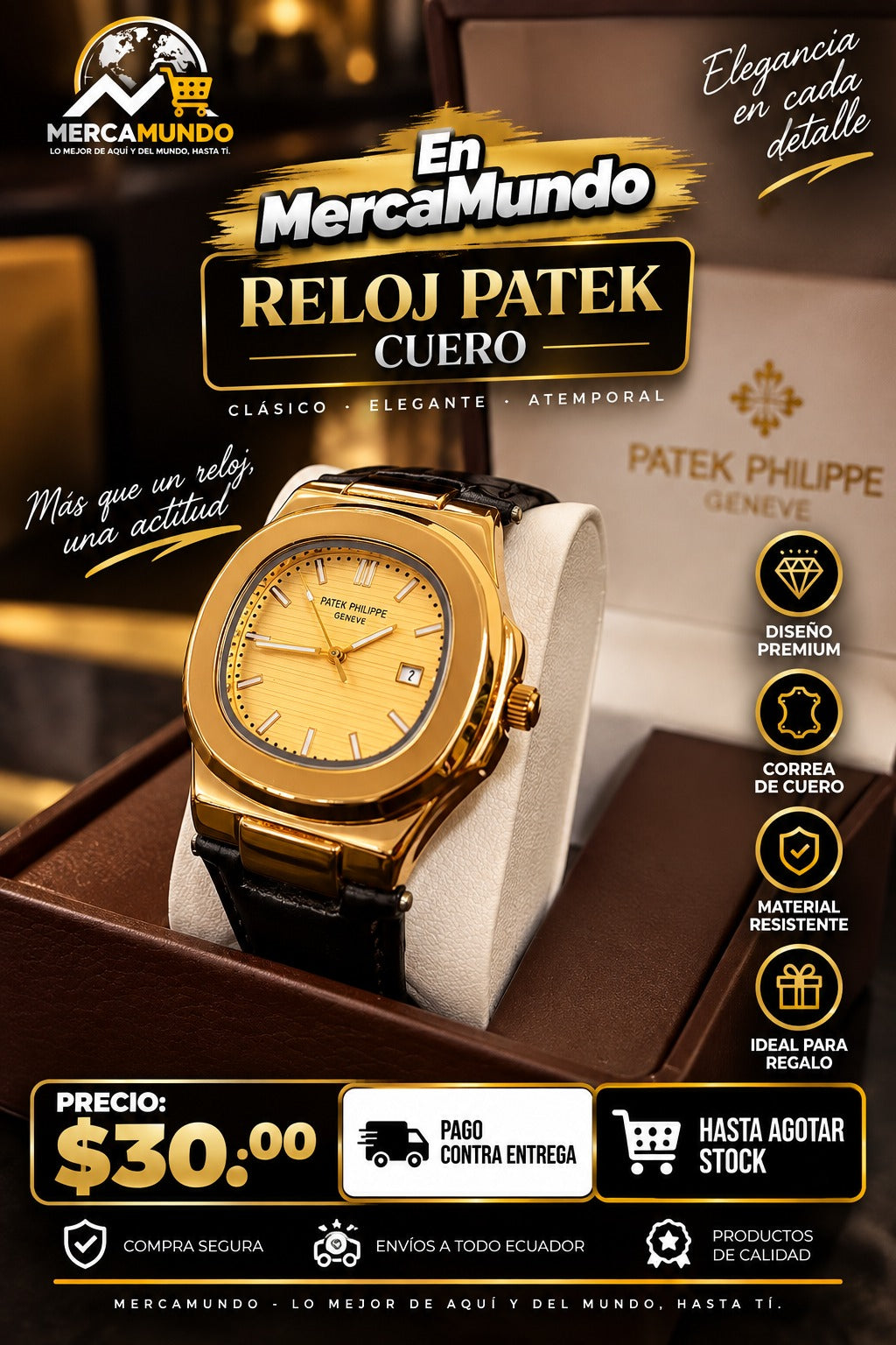 Reloj Patek Cuero