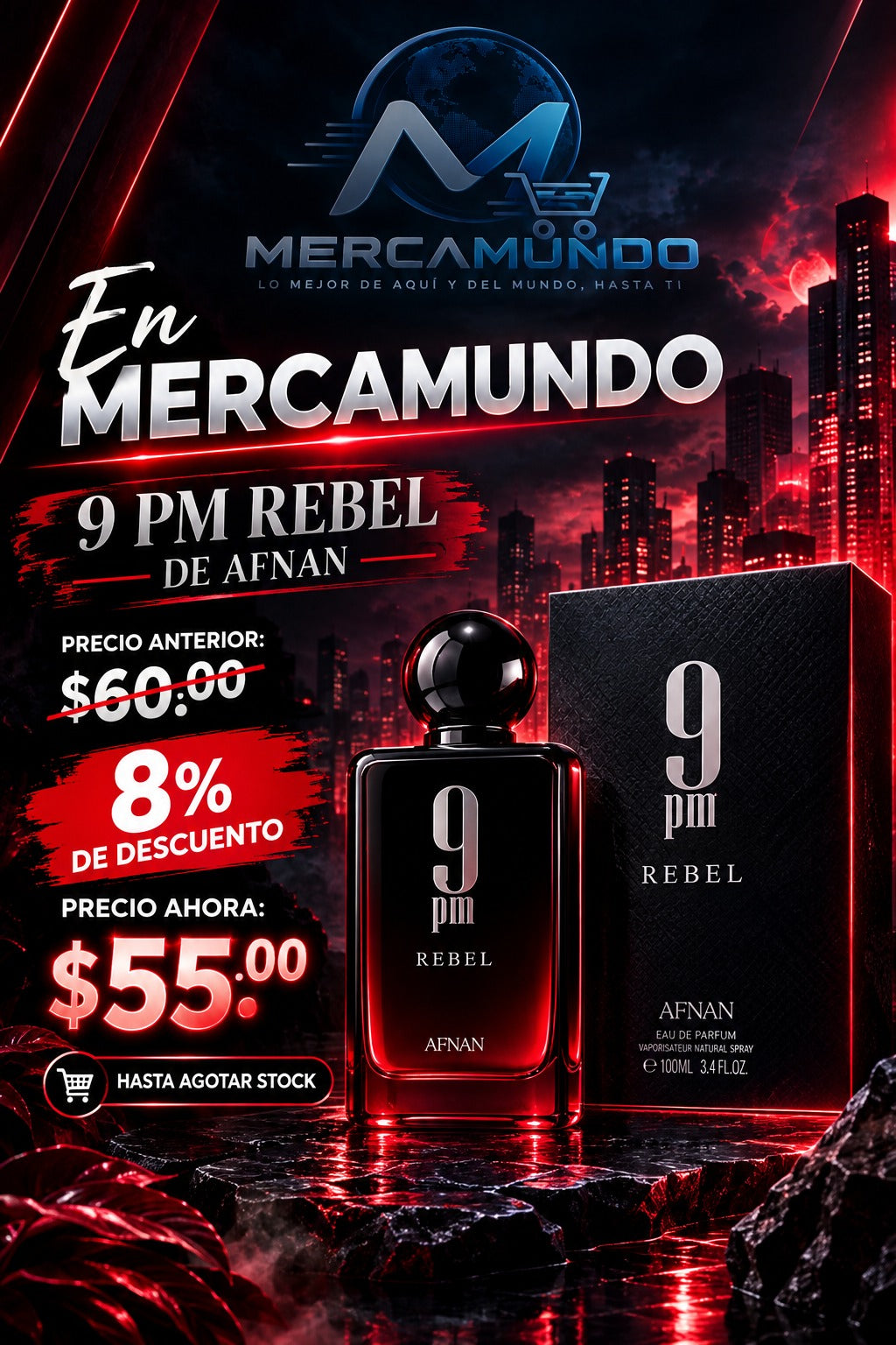 Perfume 9 PM Rebel de Afnan