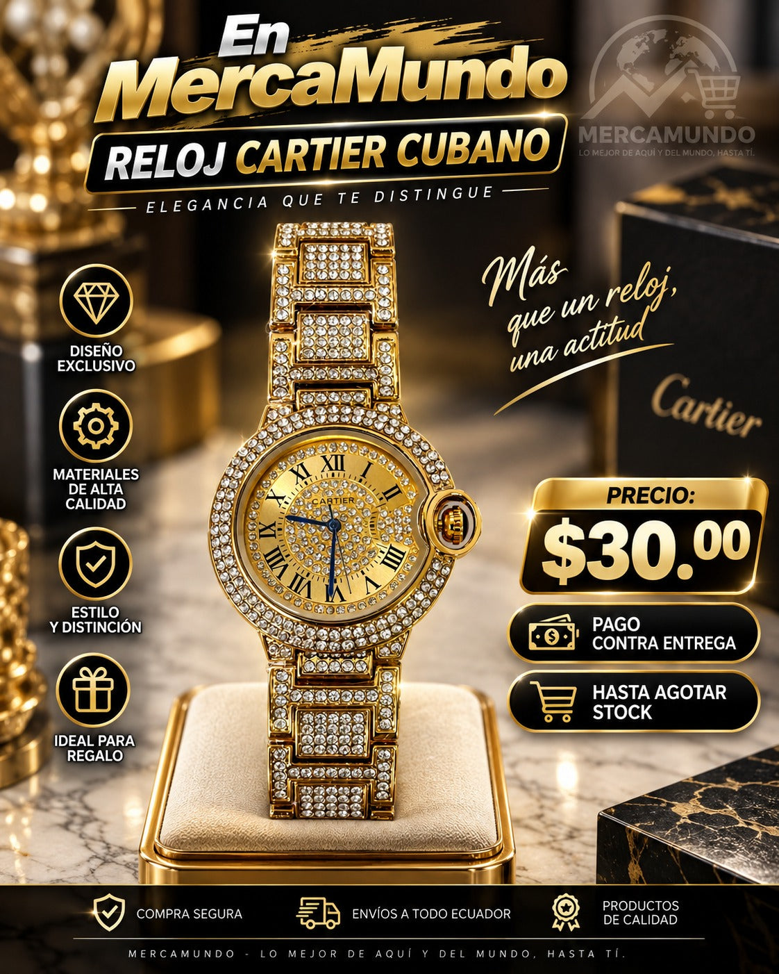 Reloj Cartier Cubano