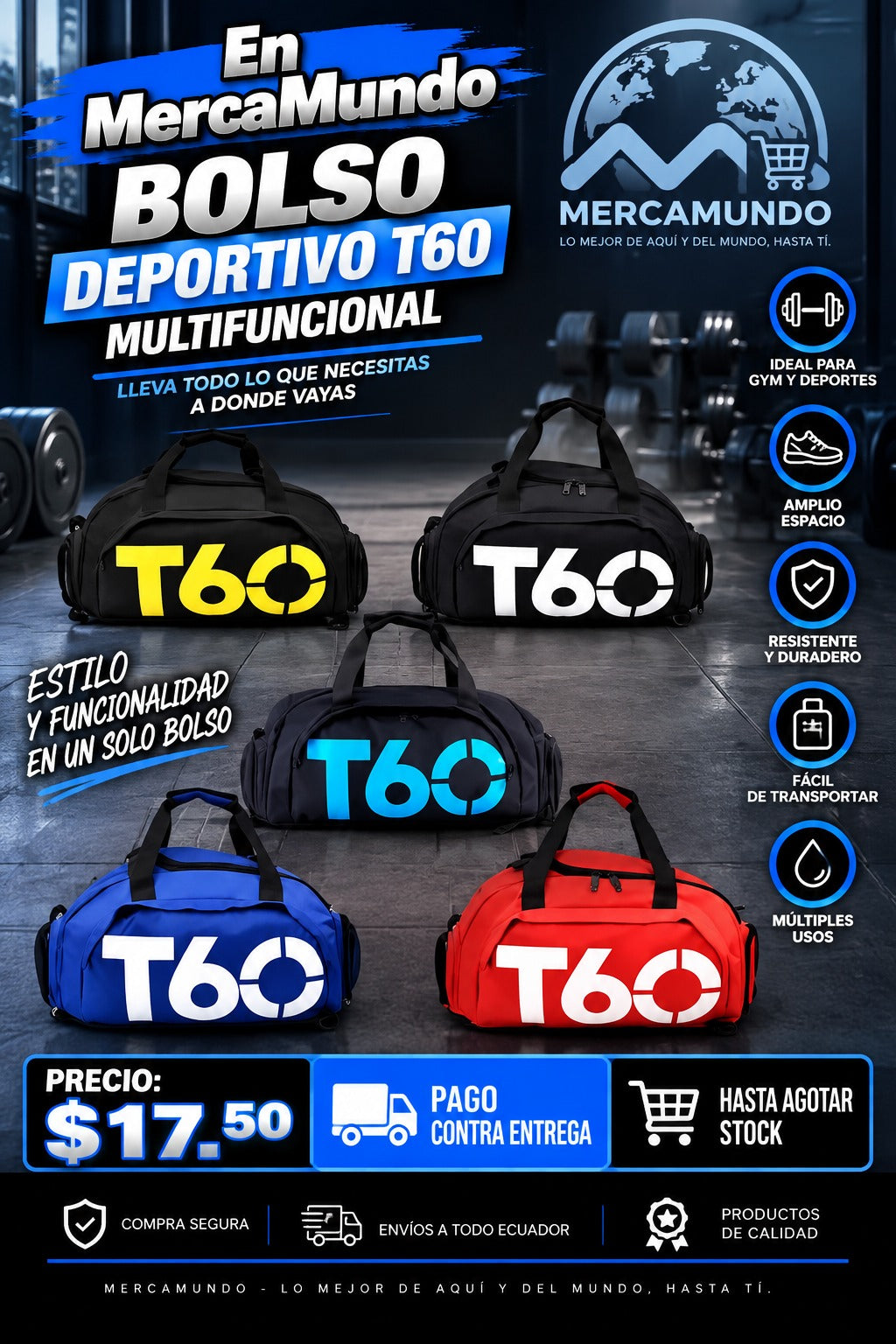 Bolso Deportivo T60 Multifuncional
