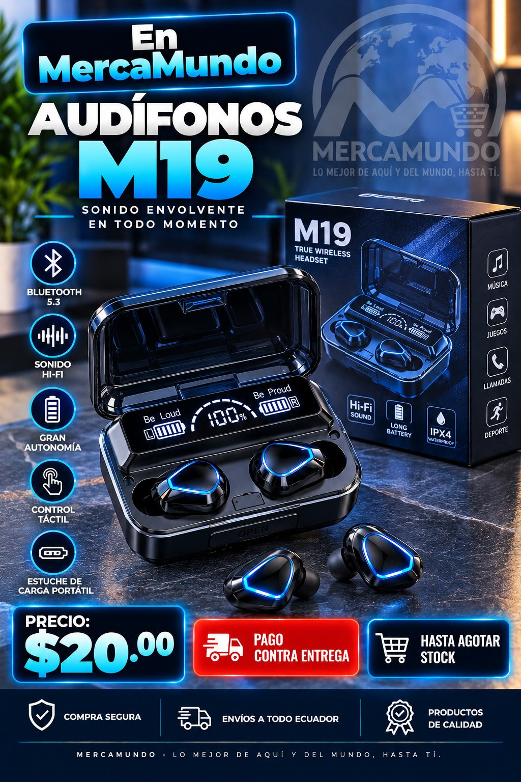 AUDIFONOS M19