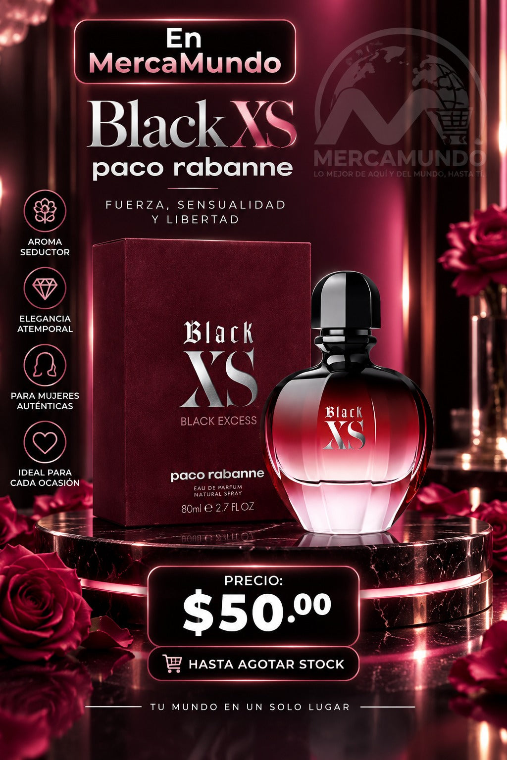 Perfume Black XS para Dama de Paco Rabanne